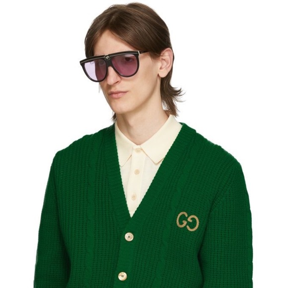 NEW GUCCI UNISEX BURGUNDY SUNGLASSES - Picture 2 of 9